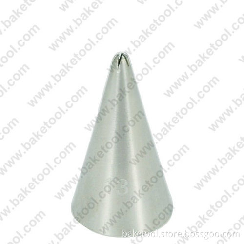 Stainless steel 18/8 cake decorating nozzles,3MM closed star pastry nozzles
